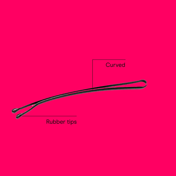Conair Styling Essentials Curved Bobby Pins, Smooth Black, 60 Count