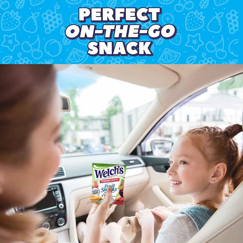 Welch's Fruit Snacks, Summer Fruits, Soft Gluten Free Kids Snacks, 0.8 oz, 22 Count