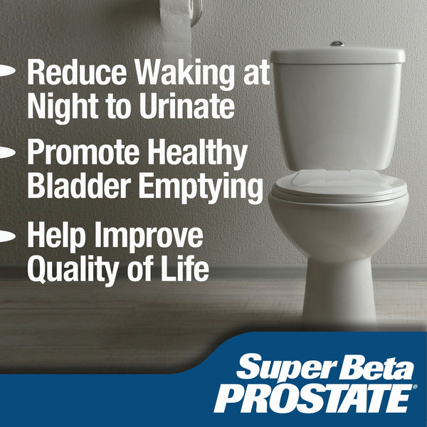 Super Beta Prostate, Recommended Prostate Supplement for Men, Reduce Bathroom Trips Night, Promote Sleep & Bladder Emptying, Beta Sitosterol