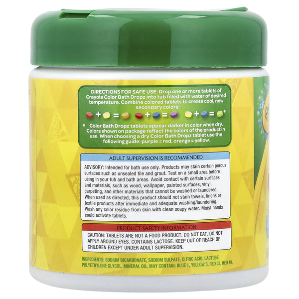Crayola Bath Dropz Color, 60 Tablets, 3.59 OZ