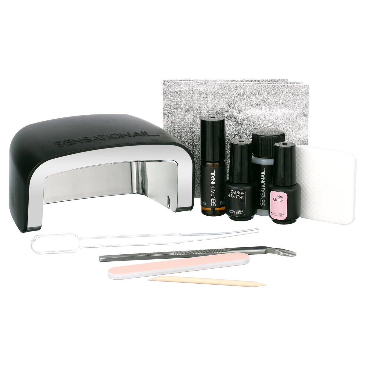 SensatioNail Gel Nail Polish Kit (Pink), Pink Chiffon & Removal Tools