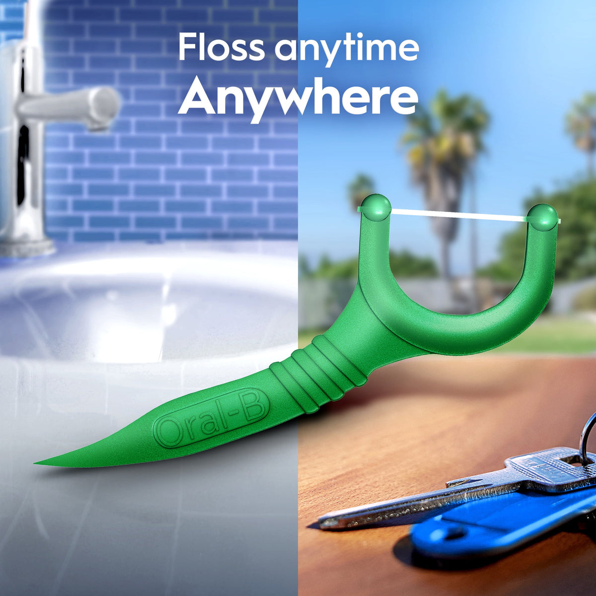Oral‑B Floss, Glide Mint Floss Picks with Scope, 150 Count