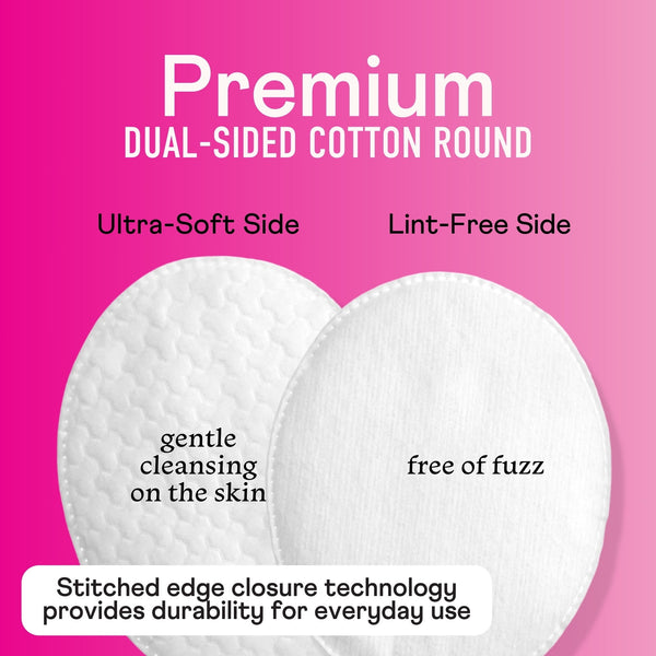 Swisspers Premium Cotton Ovals, 100% Chlorine-Free, Dermatologist Tested, Soft & Hypoallergenic Cotton Pads, Vegan, Sensitive Skin Safe, 50 Count