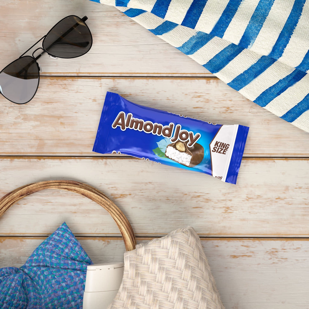 Almond Joy Coconut and Almond Chocolate King Size Candy, Bars 3.22 oz, 4 Pieces