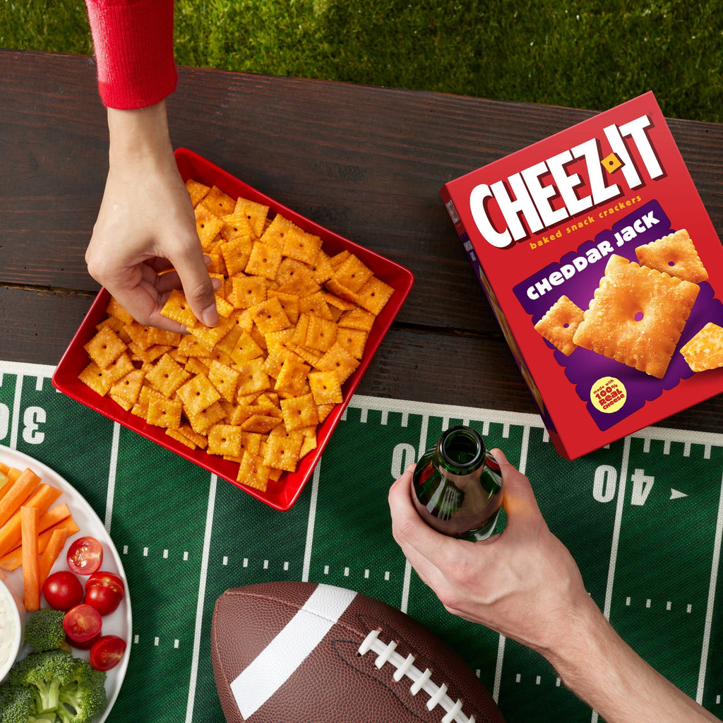 Cheez-It Cheddar Jack Cheese Crackers, Baked Snack Crackers, 12.4 oz