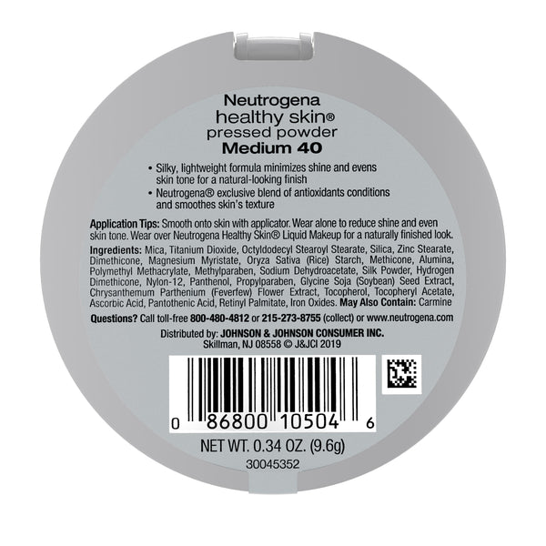 Neutrogena Healthy Skin Pressed Powder, Medium 40,.34 oz