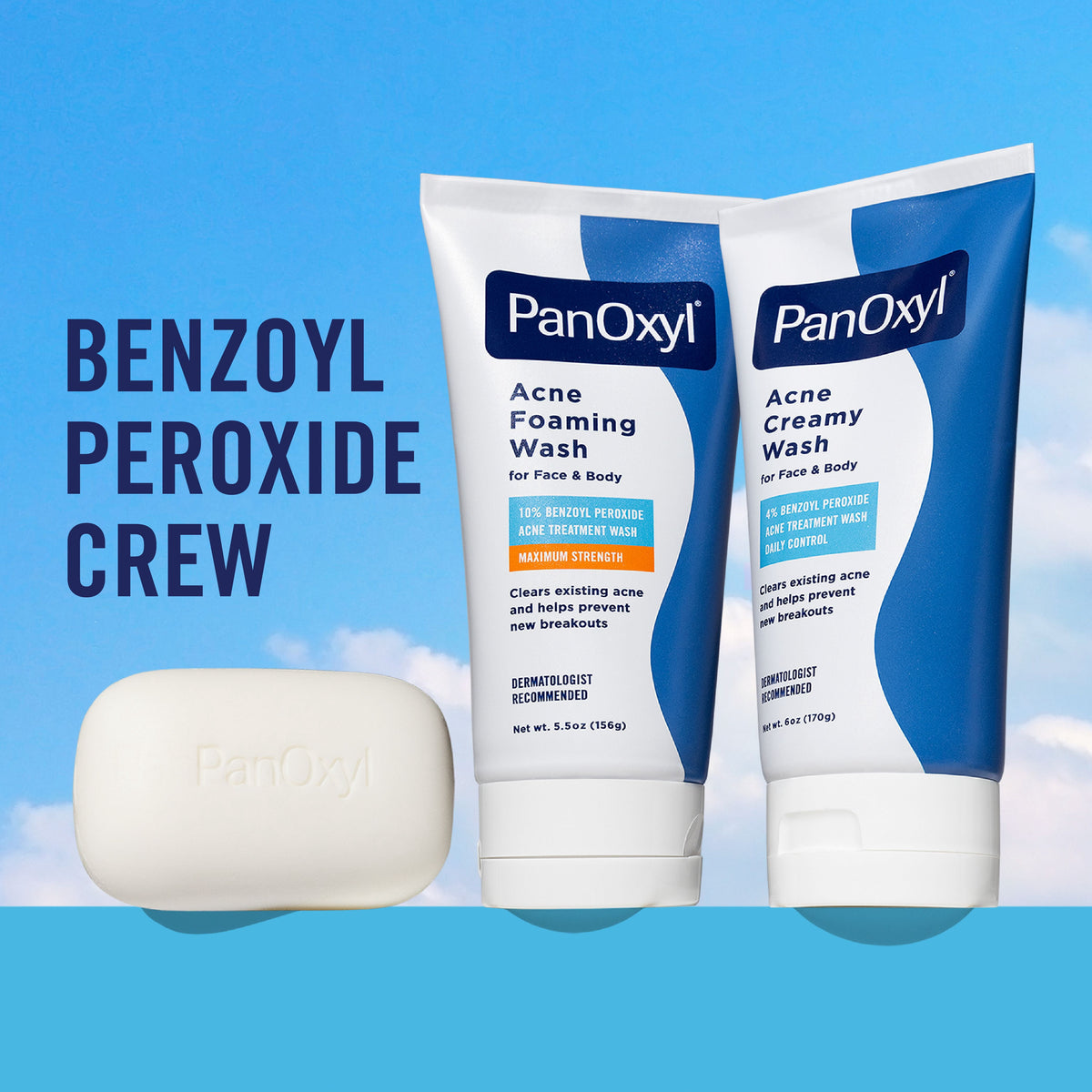 PanOxyl 4% Benzoyl Peroxide Acne Creamy Wash, Clear Acne, 6.0 Oz