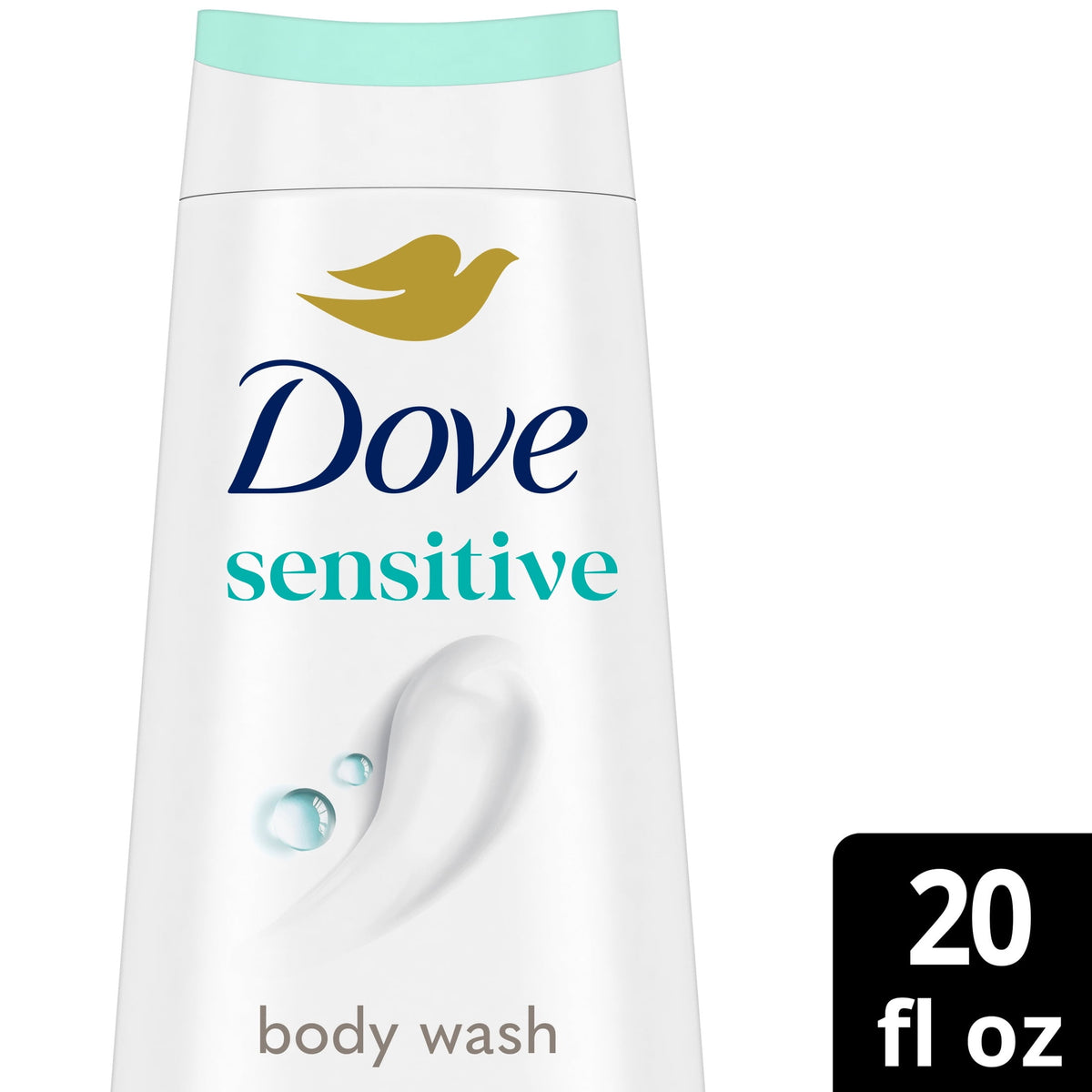 Dove Body Wash For 24hr Lotion-Soft Skin Sensitive Skin Moisturizing Skin Cleanser Gentle Hypoallergenic Formula With No Sulfates No Parabens ,20 fl
