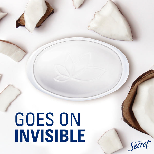 Secret Invisible Solid Antiperspirant Deodorant, Coconut Scent, 2.6 oz