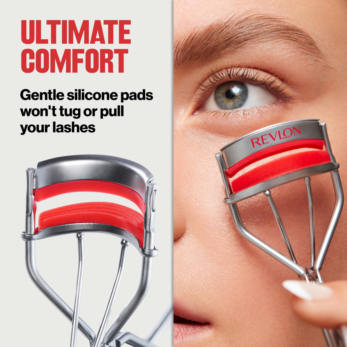 Revlon Triple-Stepped Lash Curler, 3-Tiered Lash Pads for Tug-Free Curling, 1 count