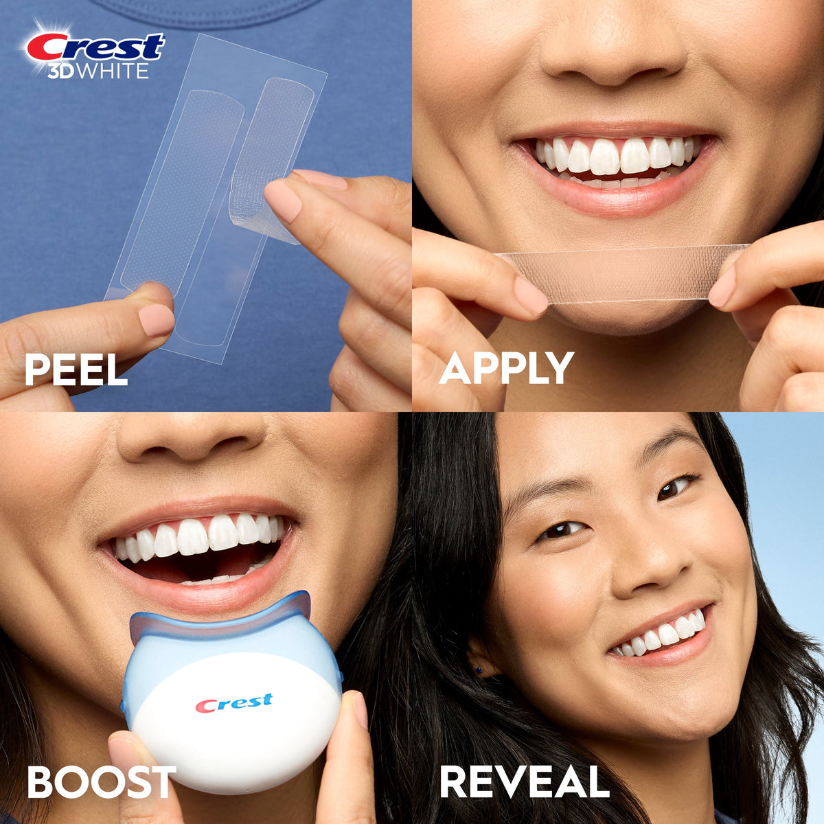 Crest 3DWhitestrips at Home Teeth Whitening Kit, Professional Express + Whitening Light, 1 Light + 19 Treatments, 38 Strips