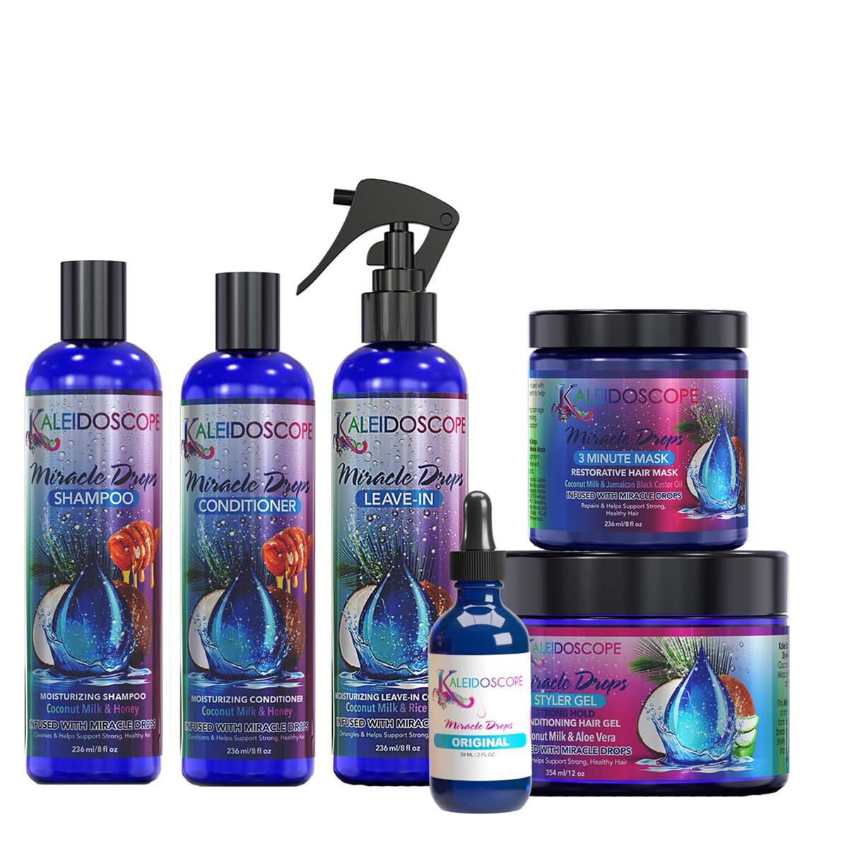 Kaleidoscope Miracle Drops Shampoo 8 fl oz, All Hair Type, Moisturizing, Adult