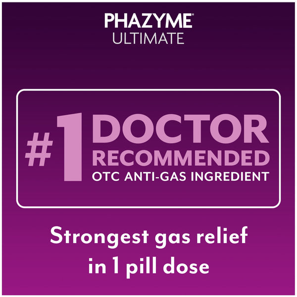 Phazyme Ultimate Gas & Bloating Relief, Gas Relief Works in Minutes, 20 Fast Softgels