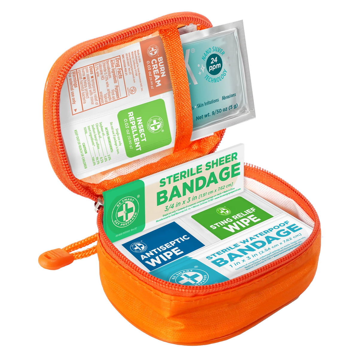 Be Smart Get Prepared Outdoor First Aid - Happy Hiker, 65 Piece