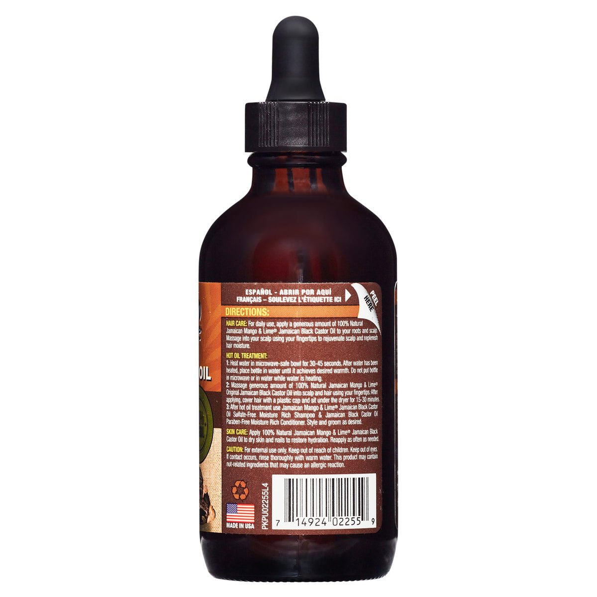 Jamaican Mango & Lime Pure Castor Hair Oil ,4 fl oz