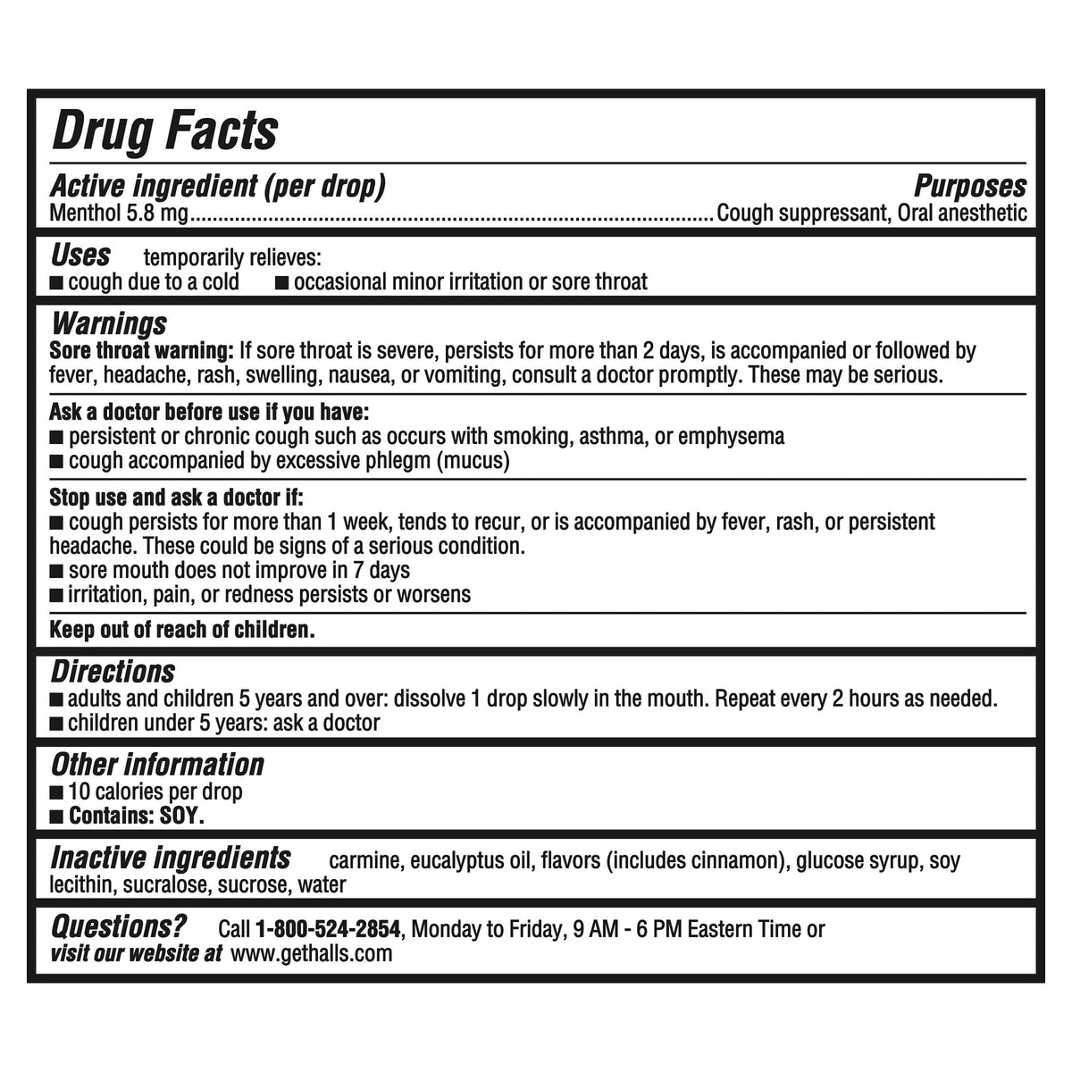 HALLS Cough & Throat Relief Cherry Cough Drops, No Synthetic Dyes, Value Pack, 80 Drops