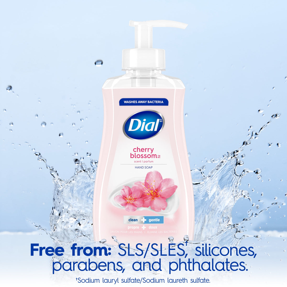 Dial Clean + Gentle Liquid Hand Soap, Cherry Blossom Gentle Hand Soap, 7.5 fl oz