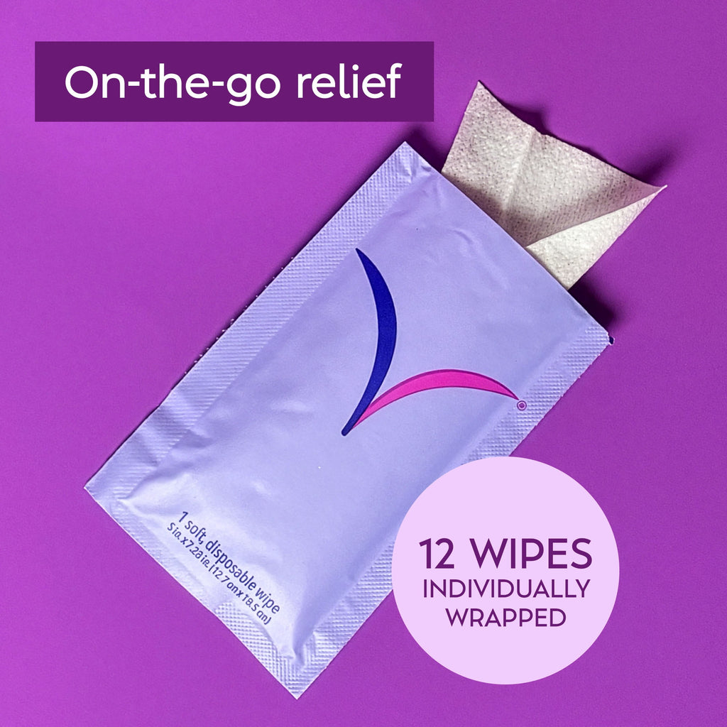Vagisil Anti-Itch Medicated Feminine Intimate Wipes for Women, Maximum Strength, Gynecologist Tested, 12 Wipes
