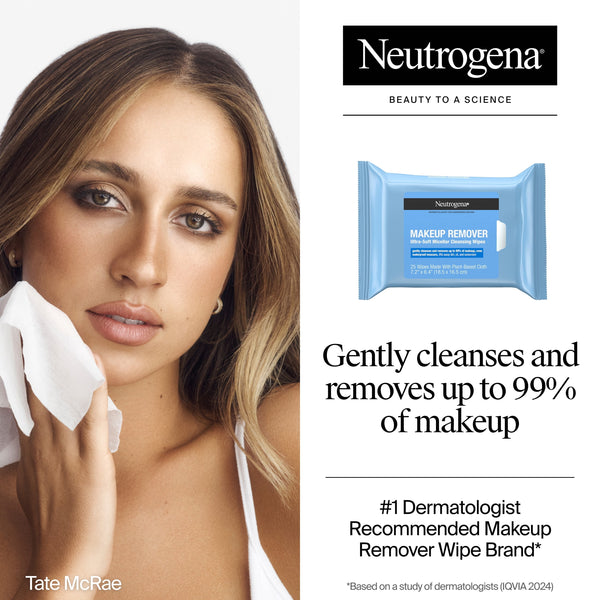 Neutrogena Makeup Remover Wipes, 2 Pack of 25 Count