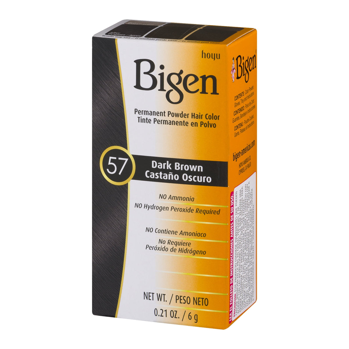 Bigen Permanent Powder Dark Brown 57 Hair Color, .21 Oz