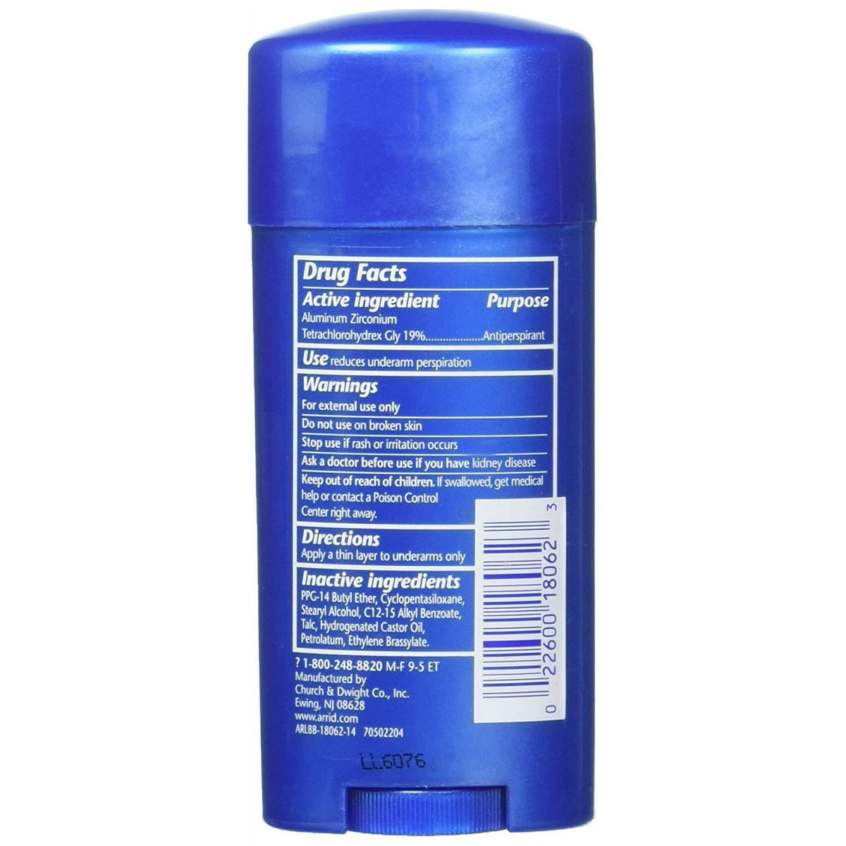 Arrid XX Antiperspirant & Deodorant Solid, Unscented, 2.7 oz