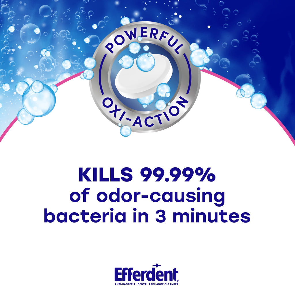 Efferdent Retainer & Denture Cleaner Tablets, Complete Clean, 126 Count