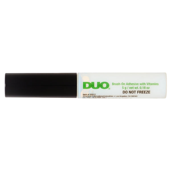 DUO Brush-On Liquid Lash Glue, Eyelash Adhesive, White/Clear, Dries Invisibly, 0.18 oz
