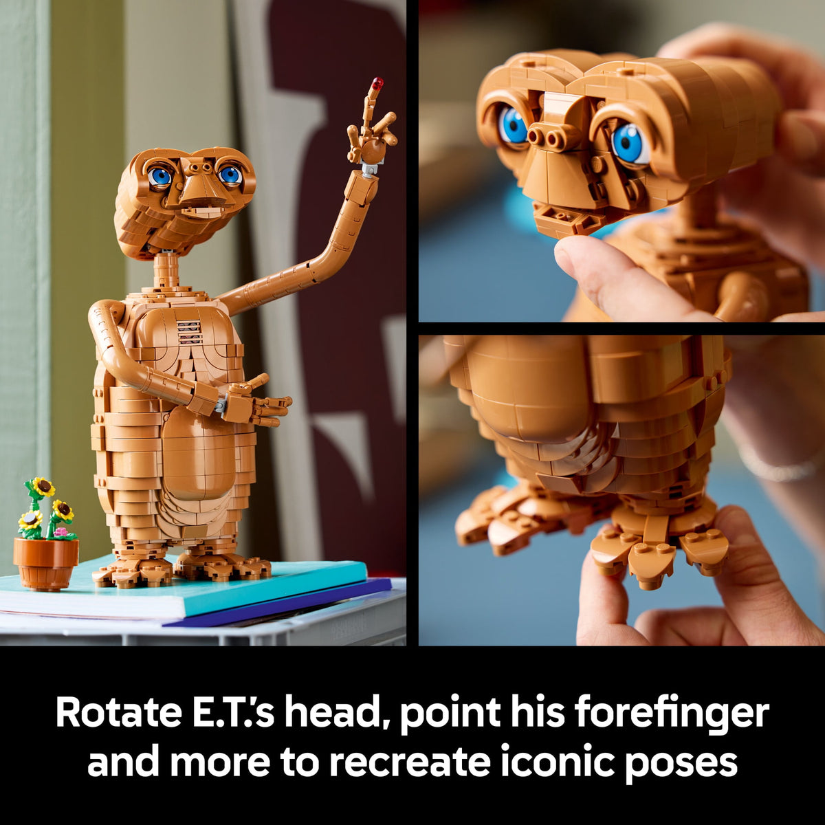 LEGO Ideas E.T. the Extra-Terrestrial Building Set for Adults 21370, Posable Figure with Light Brick, Ages 18+