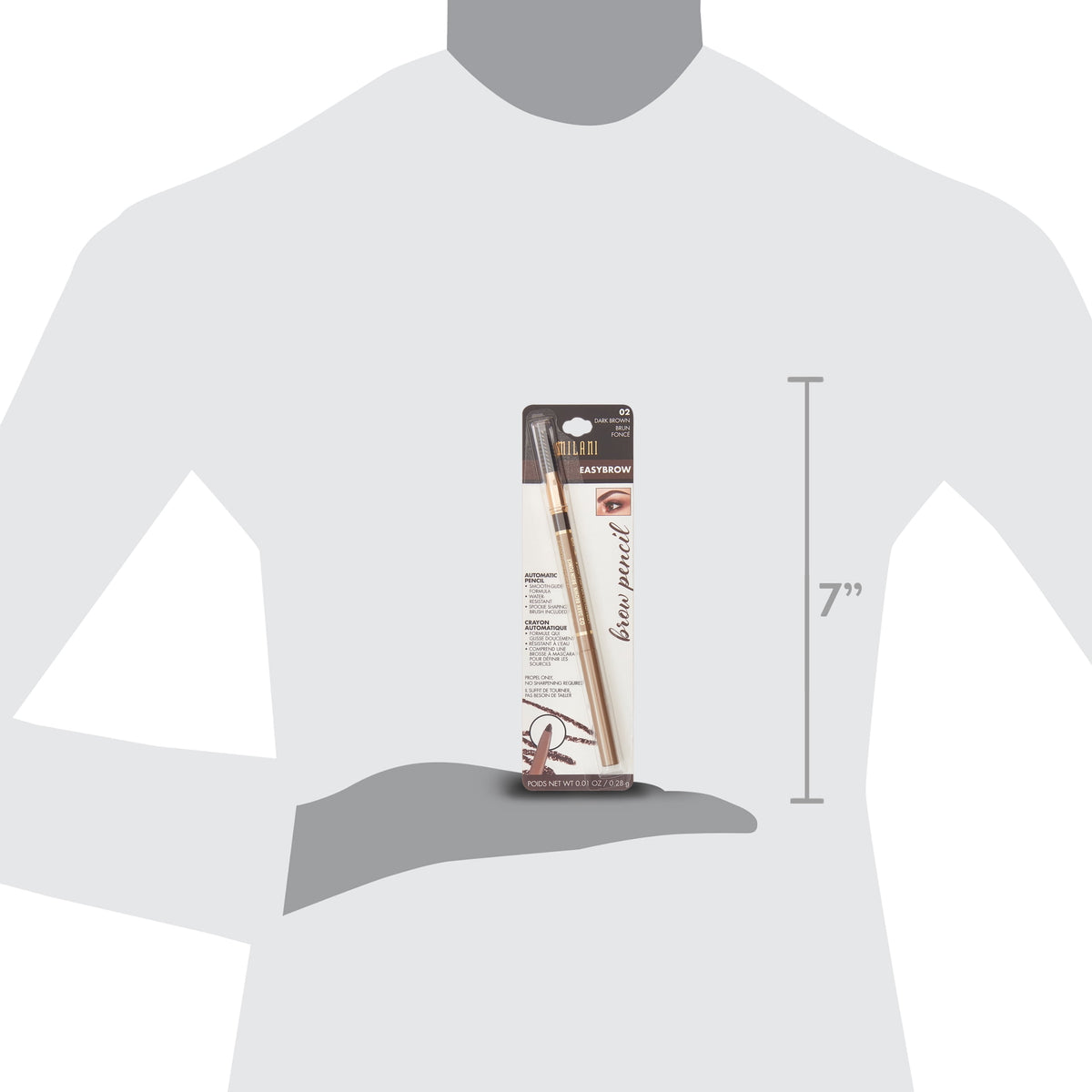 Milani Easybrow Automatic Pencil, Dark Brown