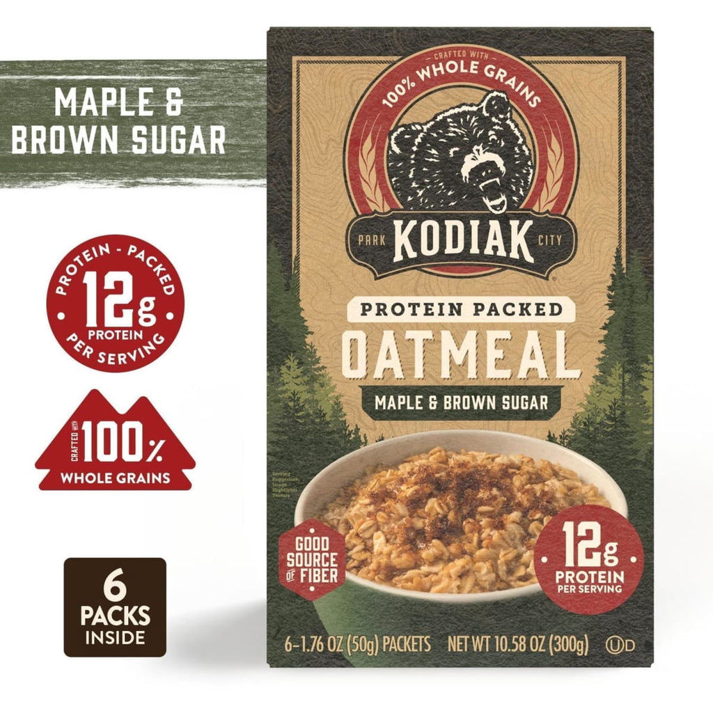 Kodiak Protein-Packed Maple Brown Sugar Instant Oatmeal Packets, 1.76 oz (6 Count)