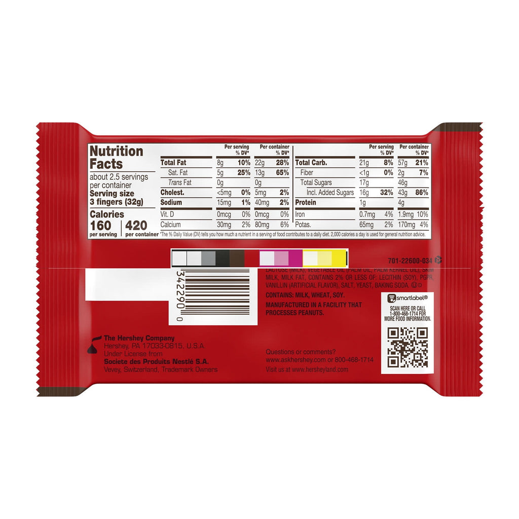 Kit Kat Milk Chocolate Wafer King Size Candy, Bar 3 oz