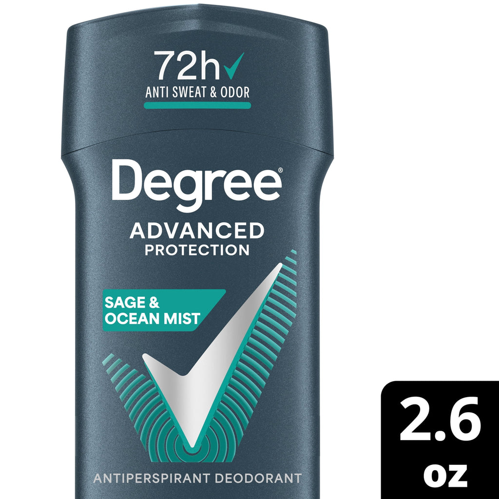Degree Men Antiperspirant Deodorant 72-Hour Sweat And Odor Protection Sage & Ocean Mist Antiperspirant For Men With Body Heat Activated Technology
