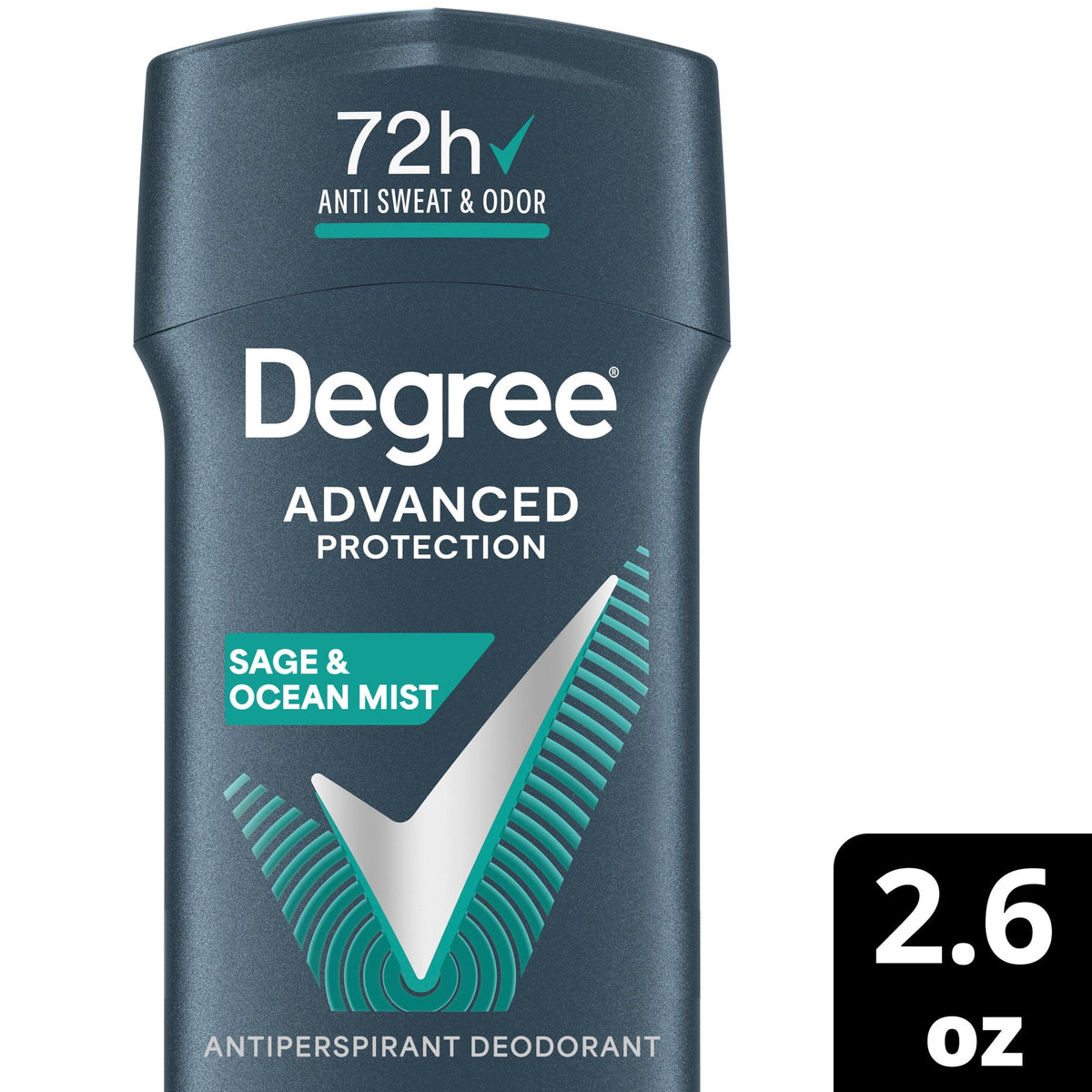 Degree Men Antiperspirant Deodorant 72-Hour Sweat And Odor Protection Sage & Ocean Mist Antiperspirant For Men With Body Heat Activated Technology