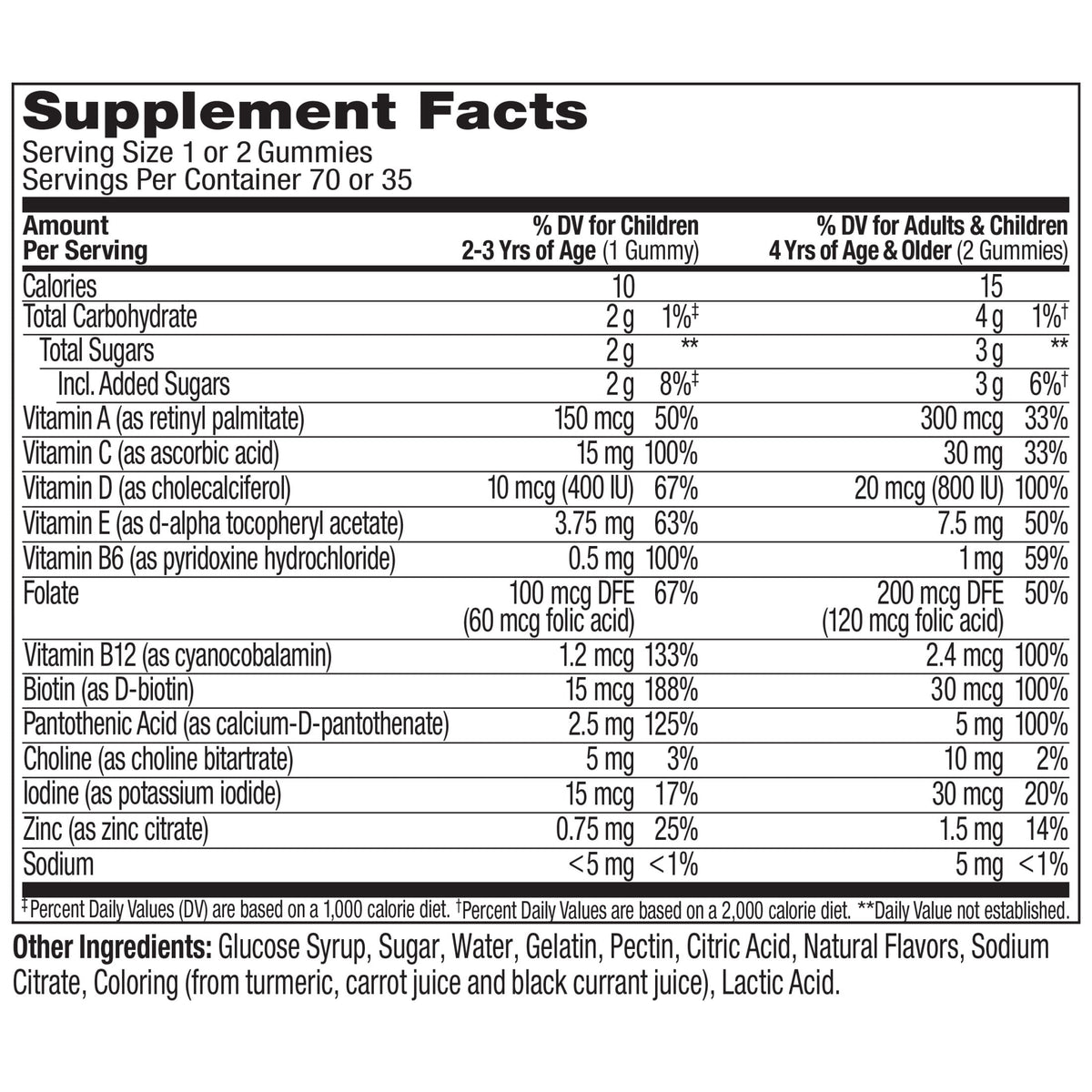 OLLY Kids Multivitamin Gummy Worm Supplement for Kids, Vitamins A, C, D & Zinc, 70 Count