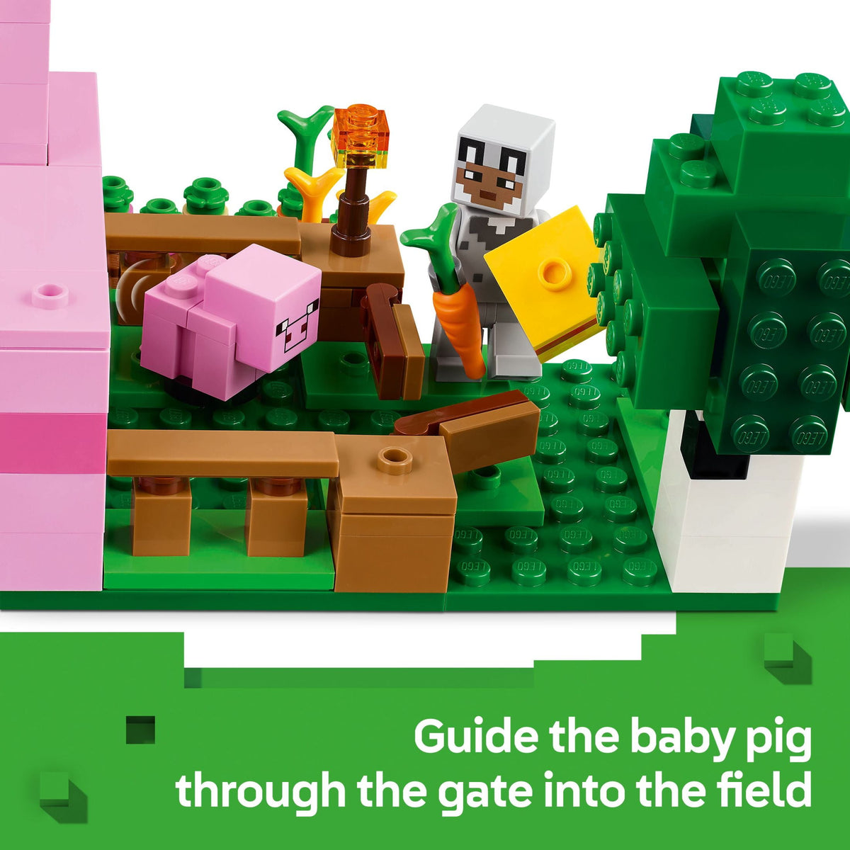 LEGO Minecraft The Baby Pig House Building Toy Playset with Minifigures, Ages 7+, Set 21268