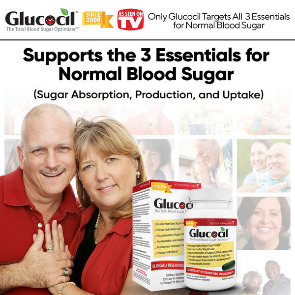 Glucocil 30-Day Supply 120CT – Premium Blood Sugar Support – 2+ Million Sold – Since 2008