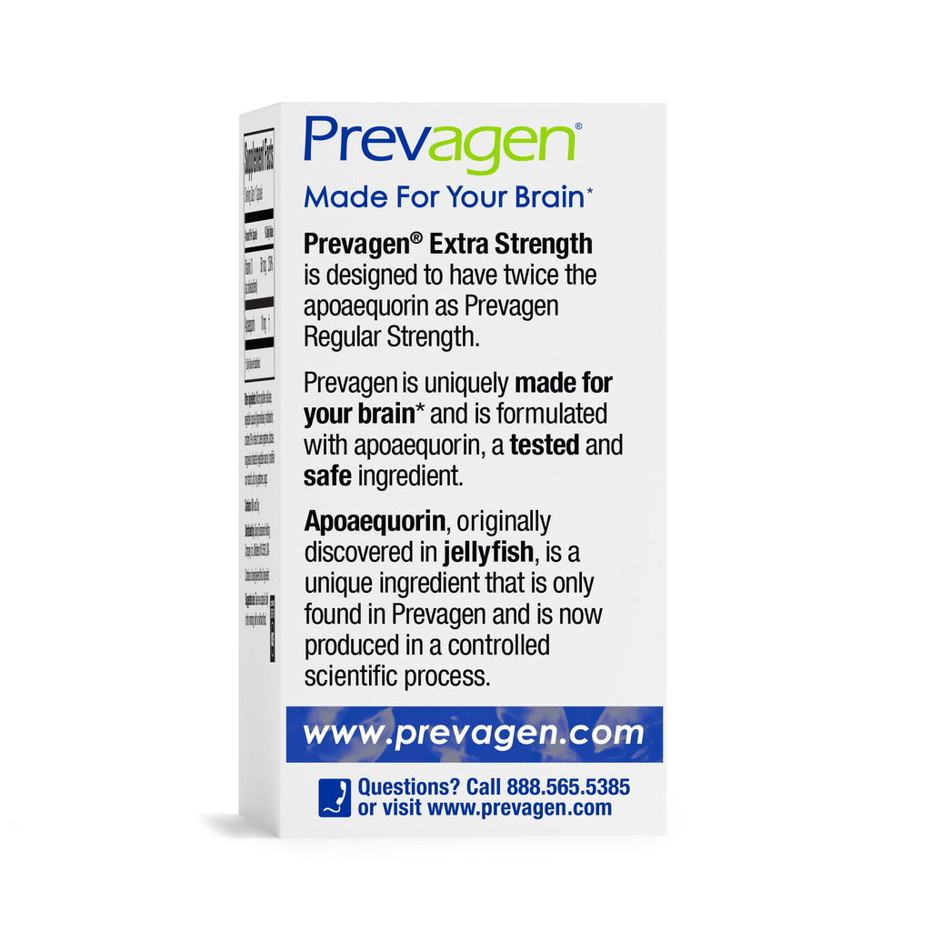 Prevagen Extra Strength Capsules with Apoaequorin & Vitamin D for Your Brain, 30 Count