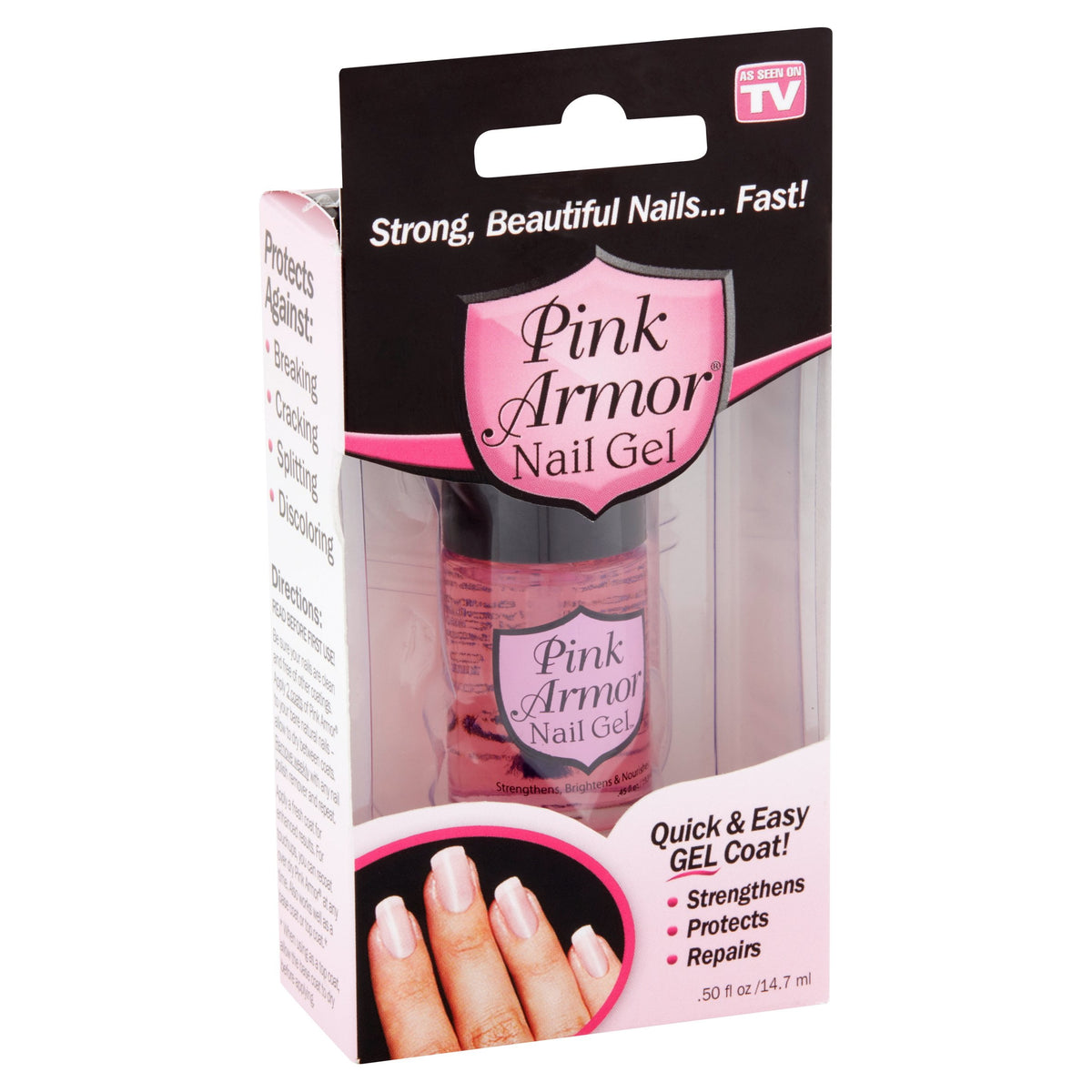 Pink Armor Nail Gel Polish, Strengthening Nail Polish , 0.5 fl oz