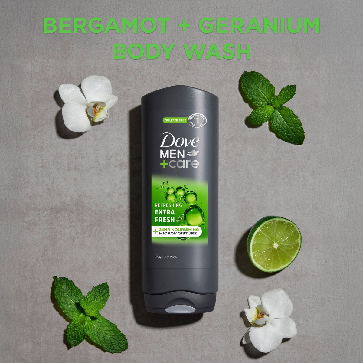 Dove Men+Care  Body and Face Wash Body Wash for Men Refreshing Extra Fresh with 24-Hour Nourishing Micromoisture Technology, 18 fl oz