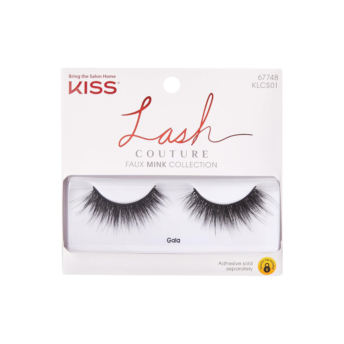 Kiss Lash Couture Faux Mink Collection False Eyelashes, ‘Gala’, 12mm, Easy to Apply, Reusable, Vegan & Cruelty free, No Damage To Natural Lashes
