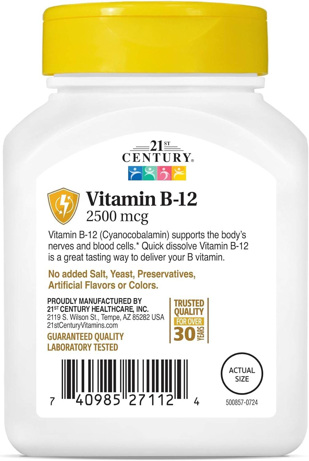 21st Century B-12, 500 mcg, Tablets, 110 ea - OTC Shoppe Express