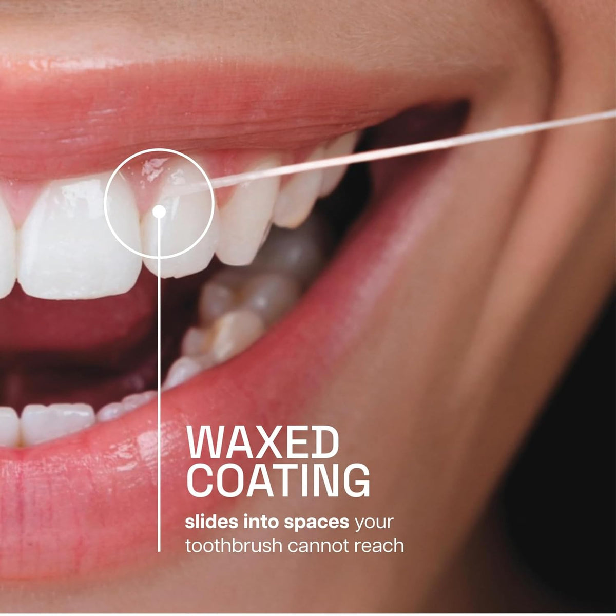 REACH Waxed Dental Floss,Unflavored, Plaque Remover for Teeth, Shred Resistant, Floss Slides Smoothly, Easy to Use, Waxed, Deep Cleaning Teeth, Oral