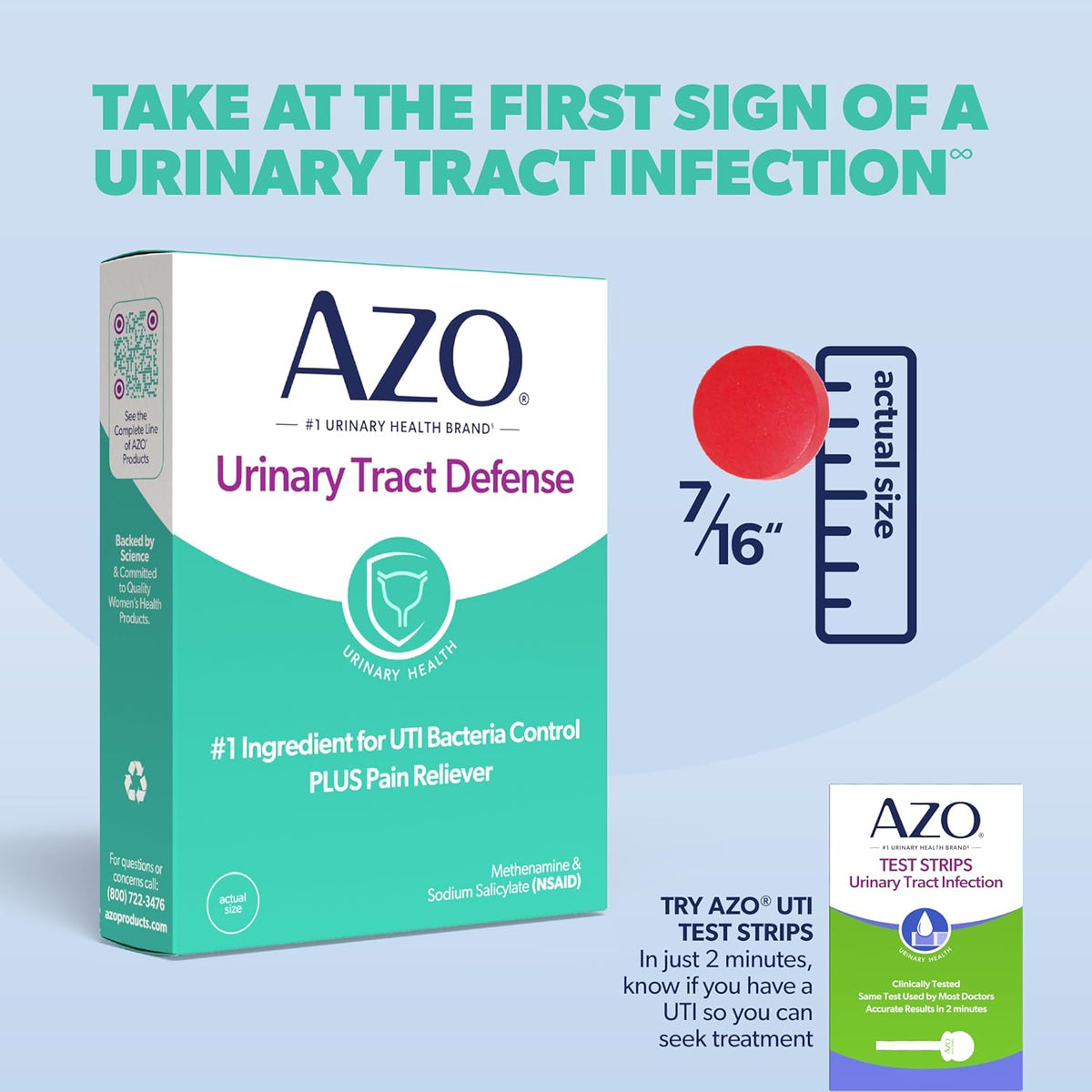 AZO Urinary Tract Defense Antibacterial Protection 24 Count