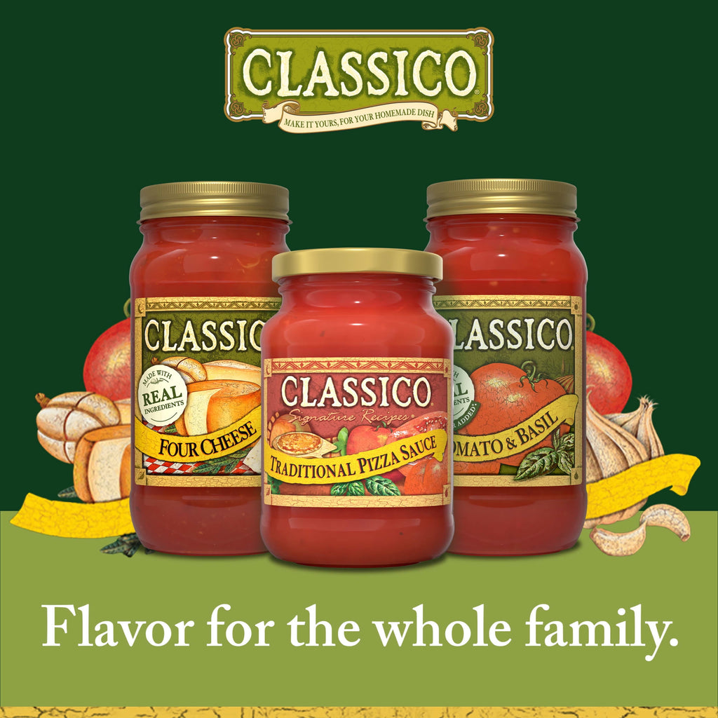 Classico Signature Recipes Traditional Pizza Sauce, 14 oz Jar