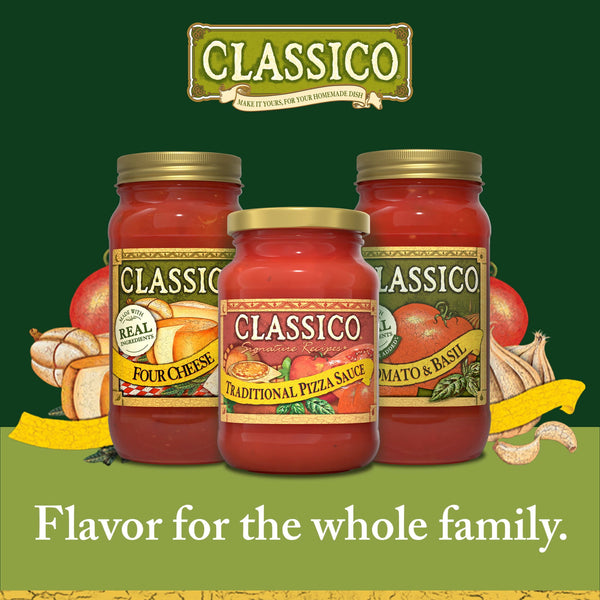 Classico Signature Recipes Traditional Pizza Sauce, 14 oz Jar