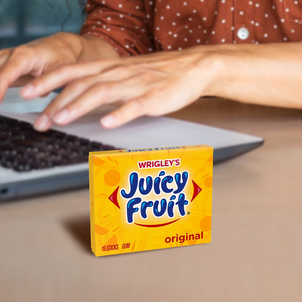 Juicy Fruit Chewing Gum, Value Pack - 15 Count (3 Pack - 45 Total Pieces)