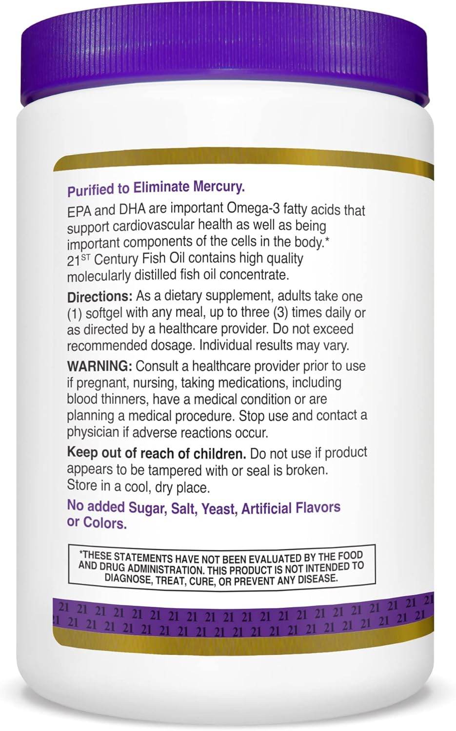 21st Century Fish Oil, 1000 mg, Softgels, 300 ea - OTC Shoppe Express