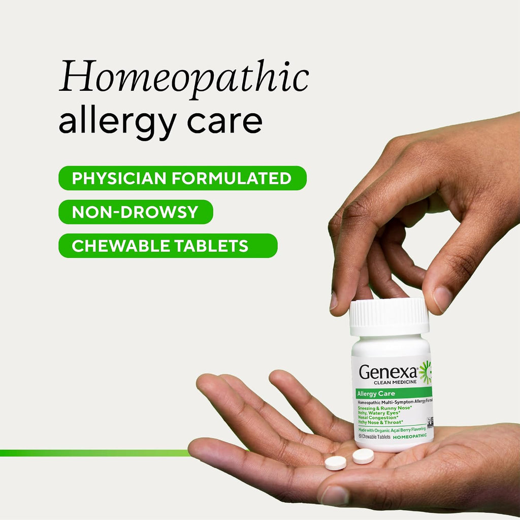 Genexa Allergy Relief, Drug Free & Made Clean, 60 Chewable Tablets