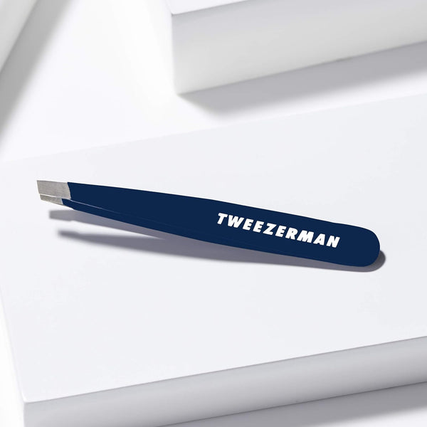 Tweezerman Mini Slant Tweezer Eyebrow Tweezers Evening Blue