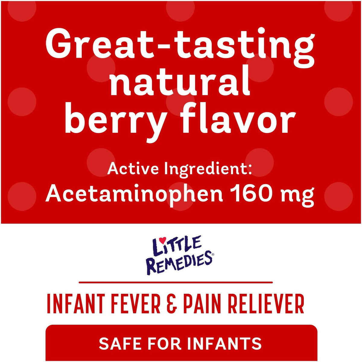 Little Remedies Infant Fever & Pain Reliever, Natural Berry, 2 Fl Oz